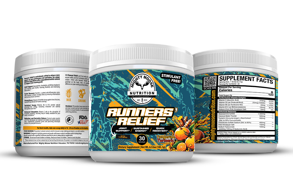 Runners' Relief - Joint Support and Muscle Recovery Supplement - *LIMITED EDITION* Tangerine Turmeric