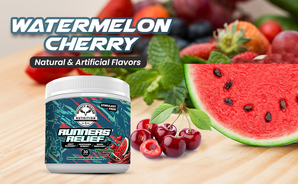 Runners' Relief - Joint and Muscle Recovery Supplement - Watermelon Cherry