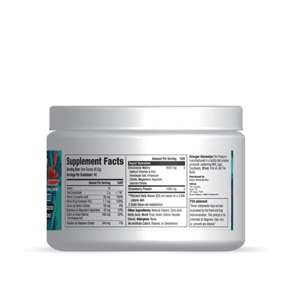 Supplement container with label on a white background